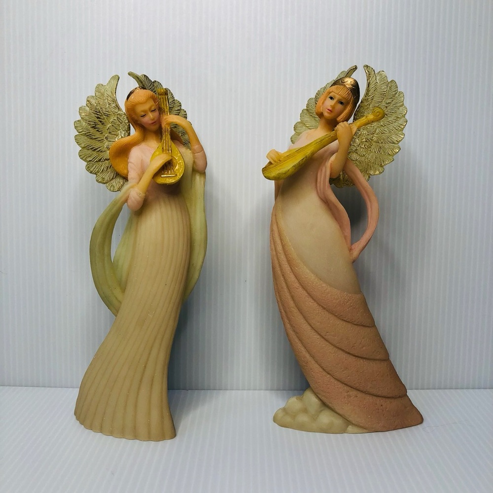 Vintage House of Lloyd Rainbow Seraphs Angel Christmas Figures MCM Kitschy